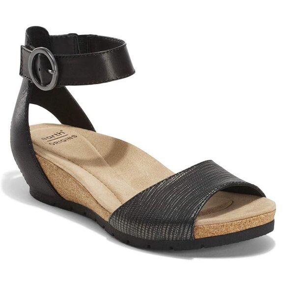 Earth Origins Kendra Kane Wedge Black Size 7M - Picture 8 of 8